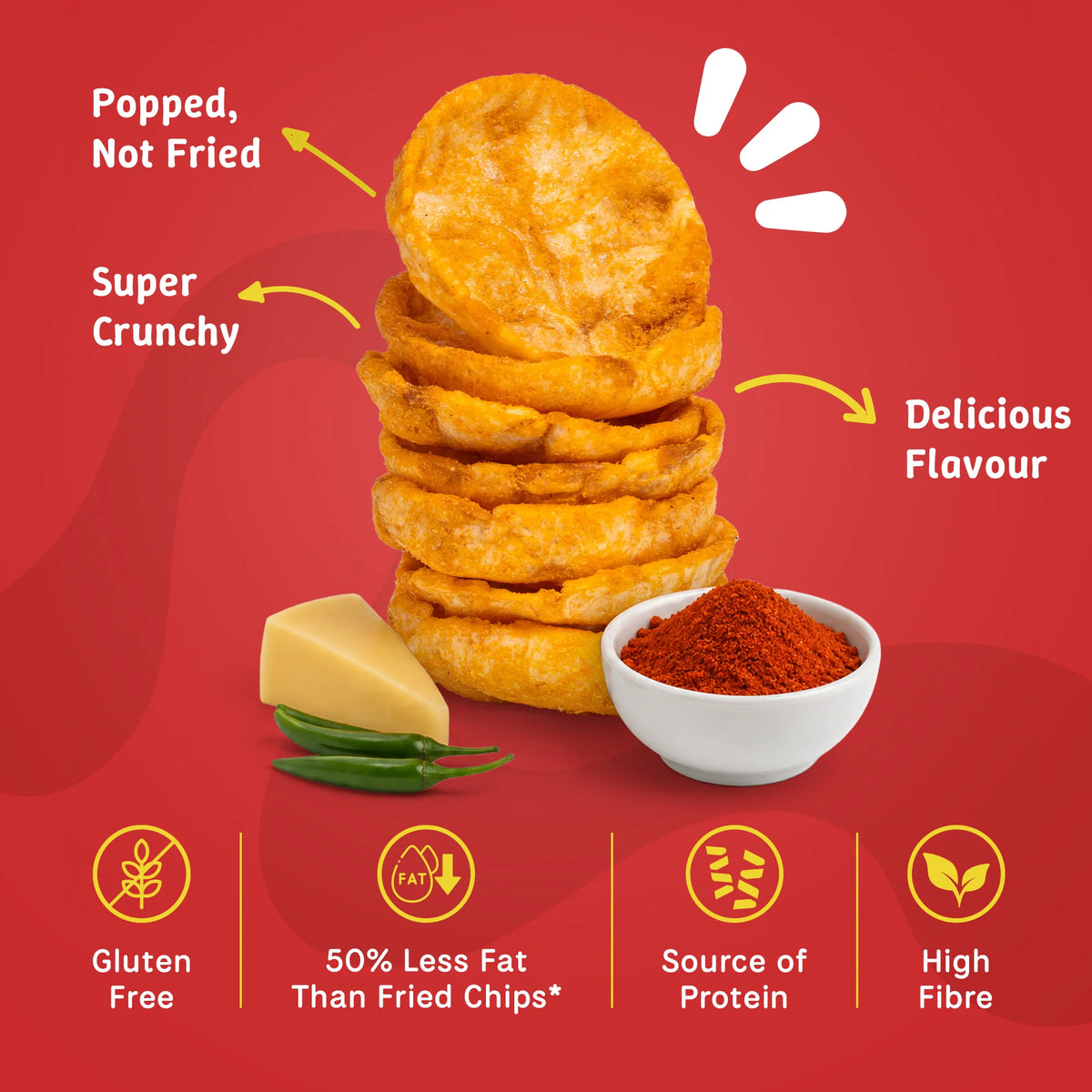 Peri Peri Cheese Pop Chips