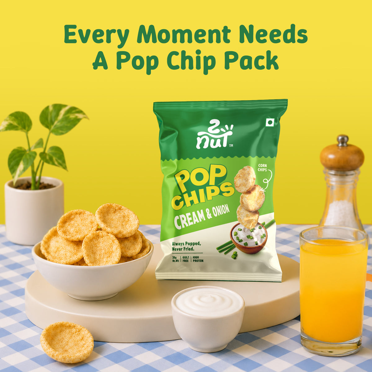 Cream & Onion Pop Chips